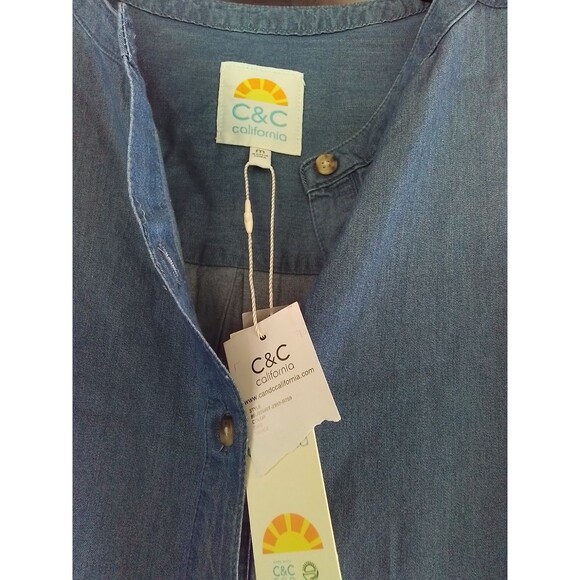 Denim Dress C&C Caliifornia, New w/Tags, Size Medium - Picture 2 of 6